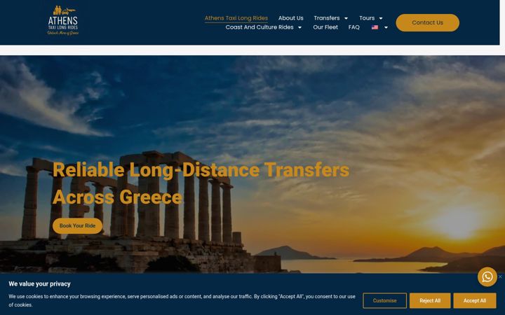 Screenshot of athenstaxilongrides.com