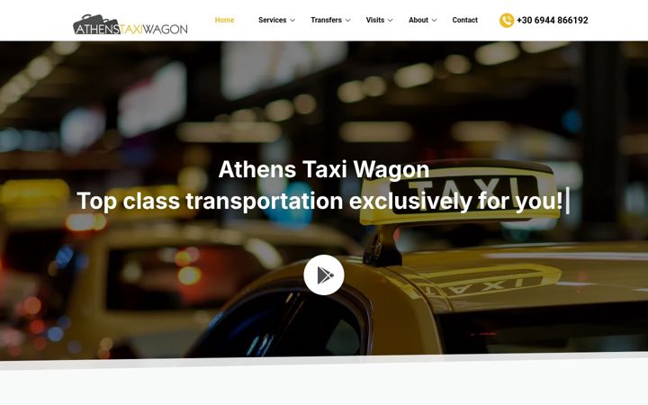 Screenshot von athenstaxiwagon.com