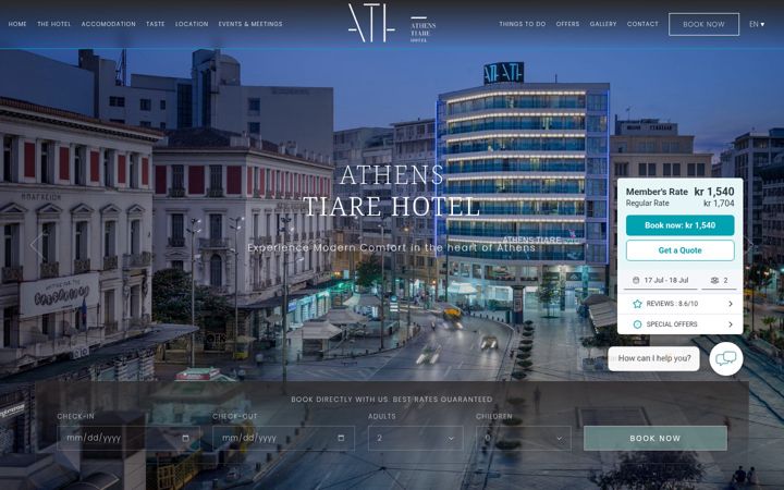 Screenshot of athenstiarehotel.com