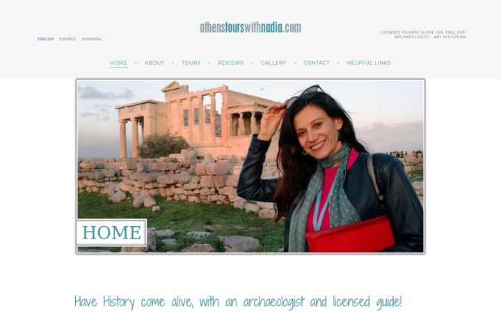 Skærmbillede af athenstourswithnadia.com