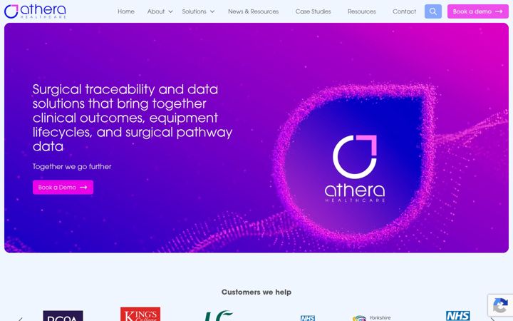 Screenshot of atherahealthcare.com