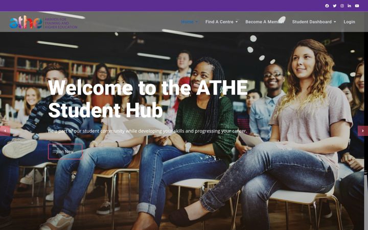Skærmbillede af athestudenthub.co.uk