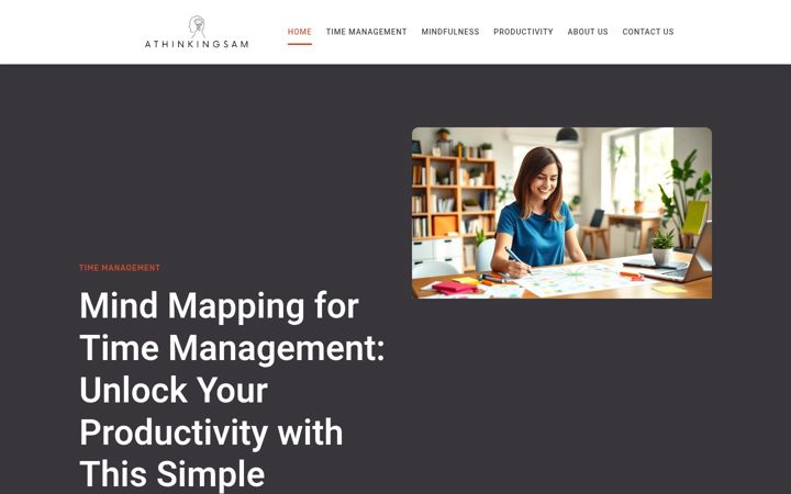 Screenshot of athinkingsam.com