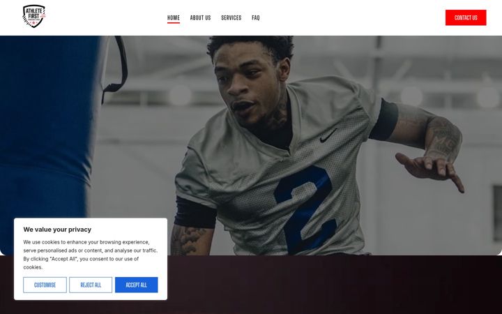 Captura de pantalla de athletefirstmg.com