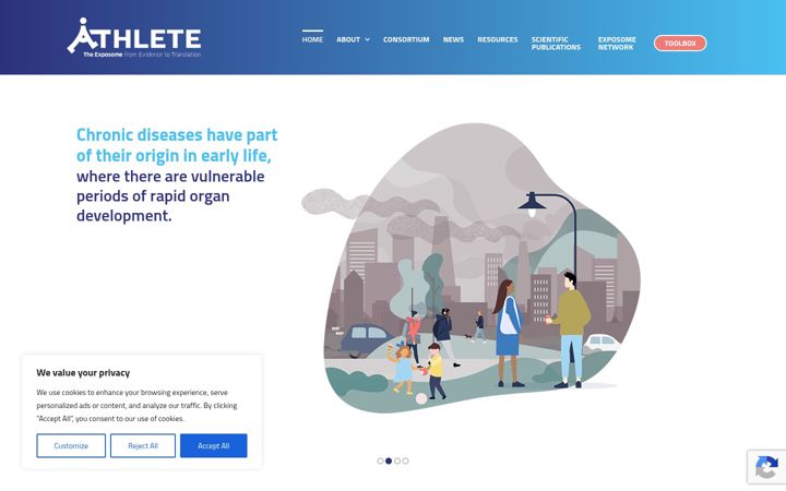 Skærmbillede af athleteproject.eu