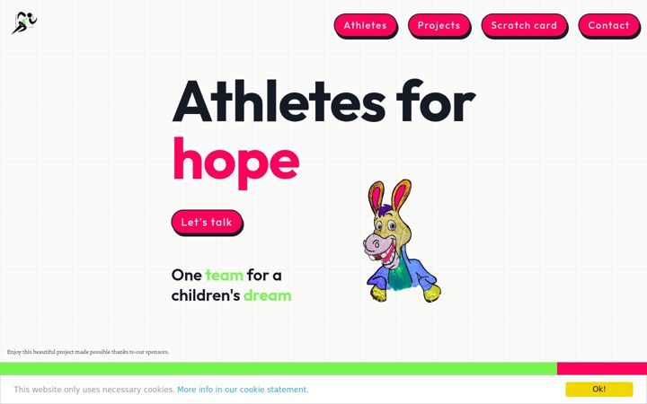 Captura de pantalla de athletesforhope.be