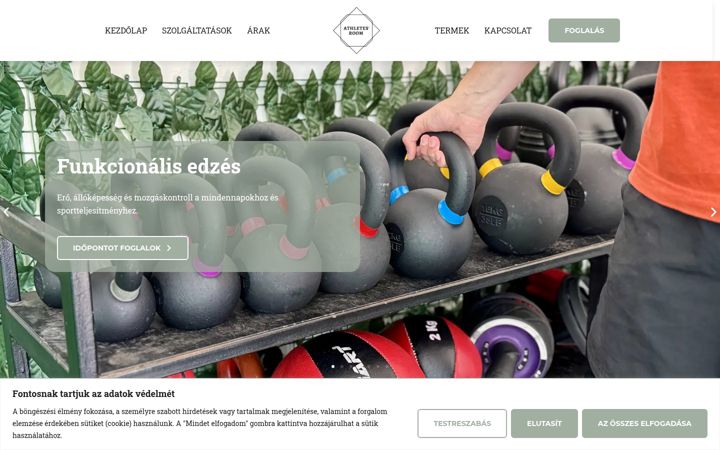 Screenshot of athletesroom.hu