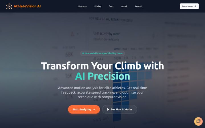 Screenshot of athletevisionai.com