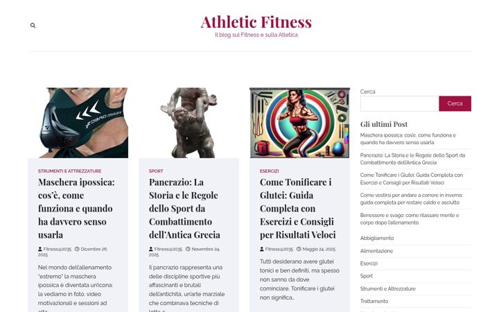 Screenshot of athletic-fitness.it