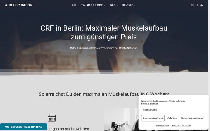 Screenshot of athletic-nation.de