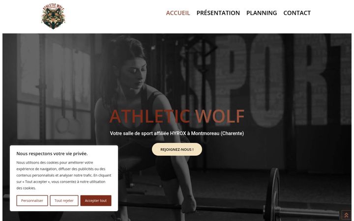 Screenshot του athletic-wolf.fr