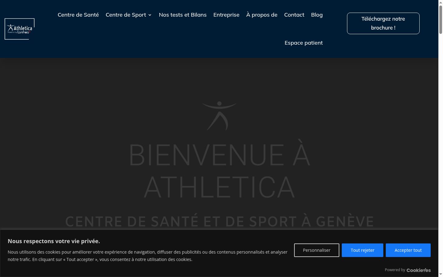 Screenshot του banner συγκατάθεσης που εμφανίστηκε πριν από οποιαδήποτε αλληλεπίδραση