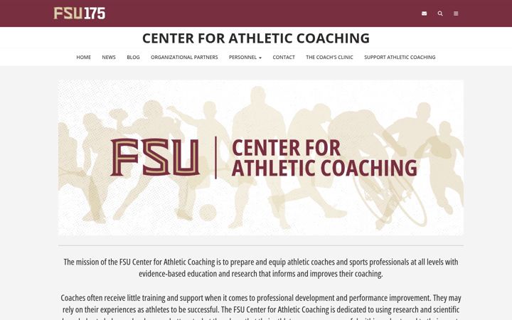 Screenshot of athleticcoaching.fsu.edu