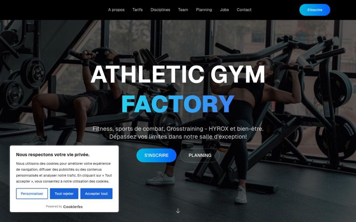 Screenshot του athleticgymfactory.com