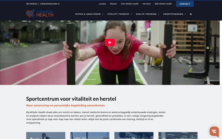 Screenshot του athletichealth.nl