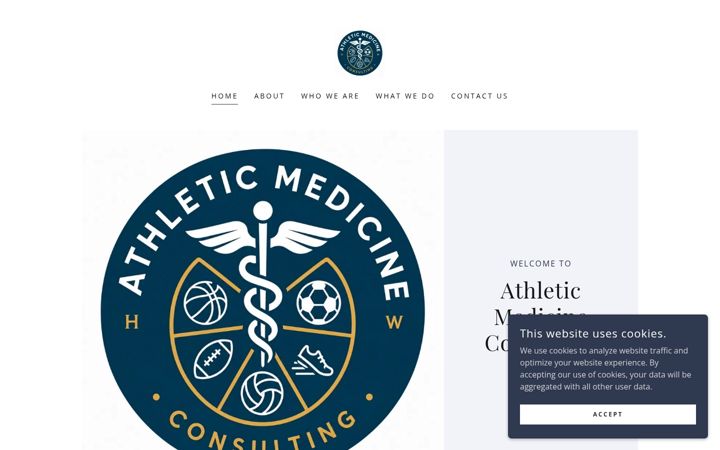 Screenshot of athleticmedicineconsulting.com