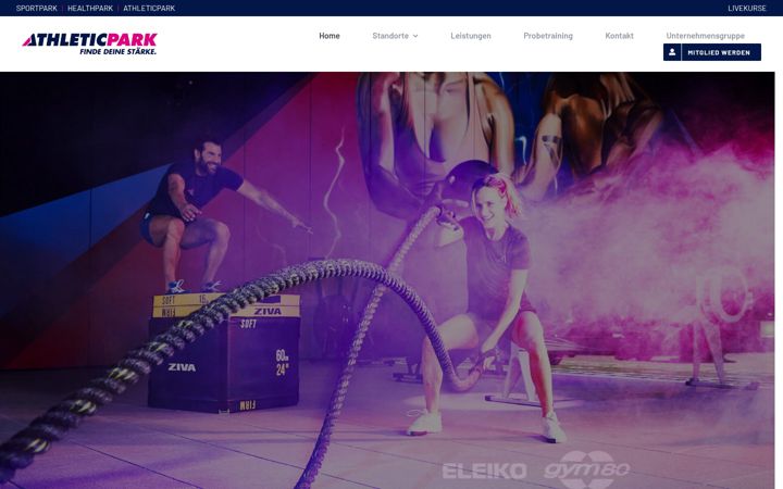 Captură de ecran a athleticpark.com