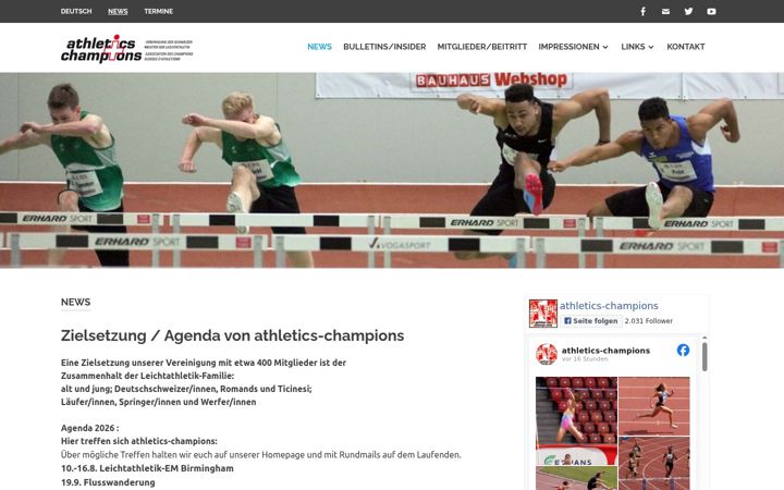 Screenshot van athletics-champions.ch