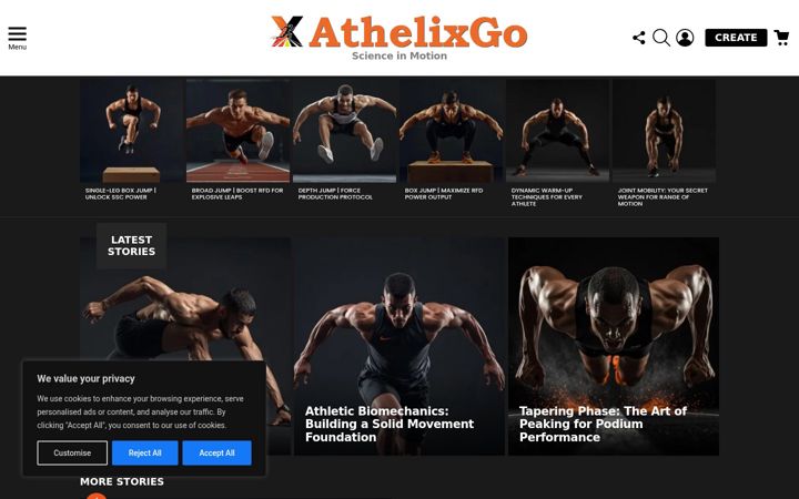 Screenshot of athletixgo.com