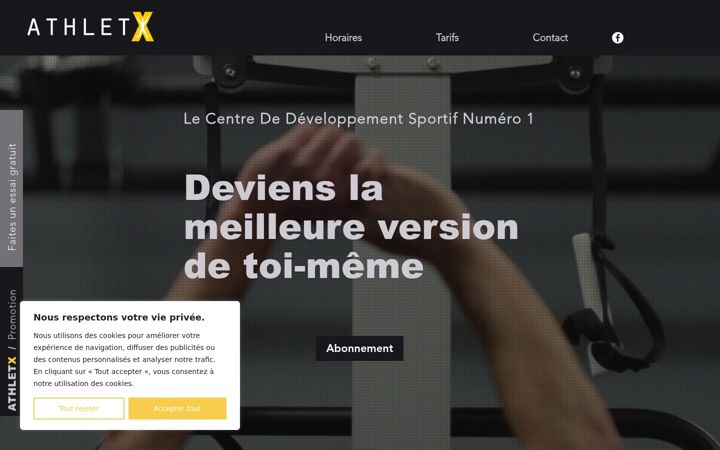 Screenshot of athletx.ca