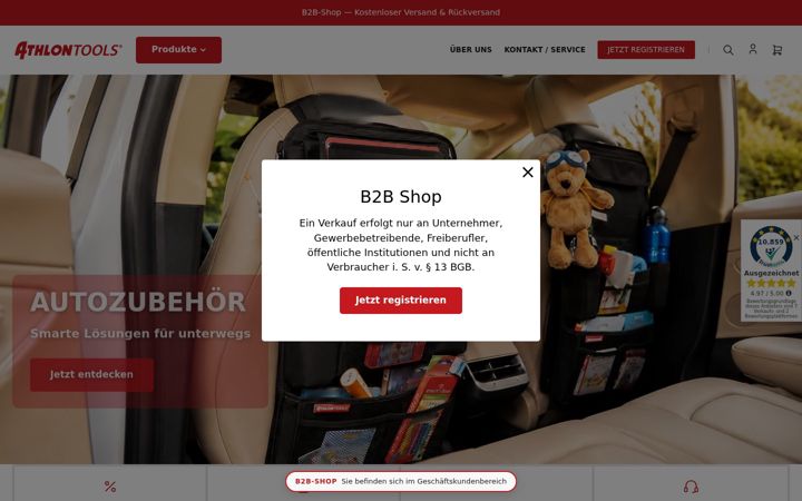 Captură de ecran a athlon-tools.eu