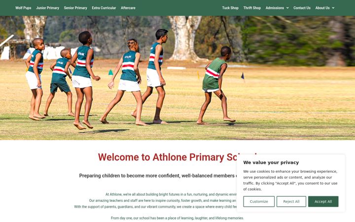 Skærmbillede af athloneprimary.co.za