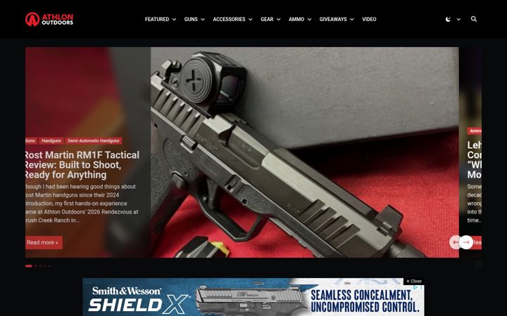 Screenshot of athlonoutdoors.com