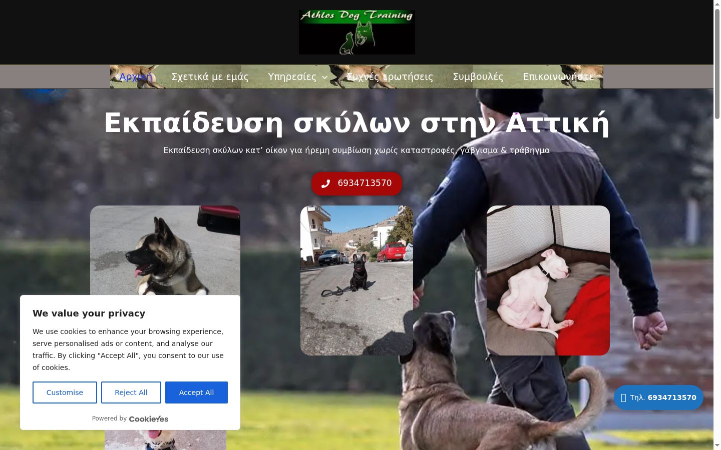 Snímek obrazovky baneru souhlasu zobrazeného před jakoukoli interakcí