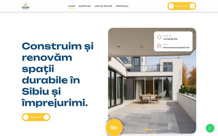 Screenshot of athomconstruct.ro