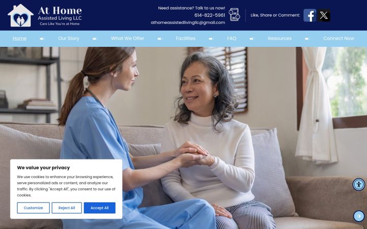 Screenshot di athomeassistedlivingllc.com