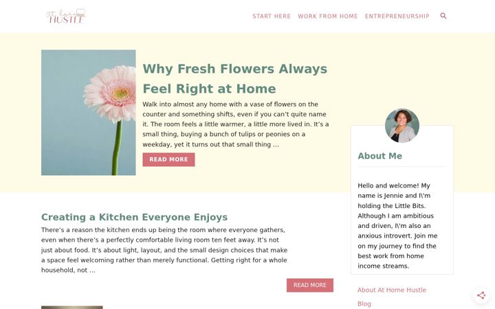 Screenshot of athomehustle.com
