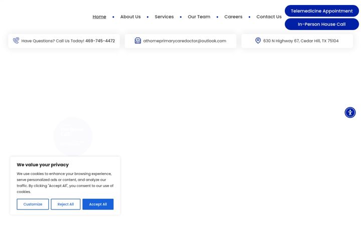 Captura de pantalla de athomeprimarycaredoctor.com