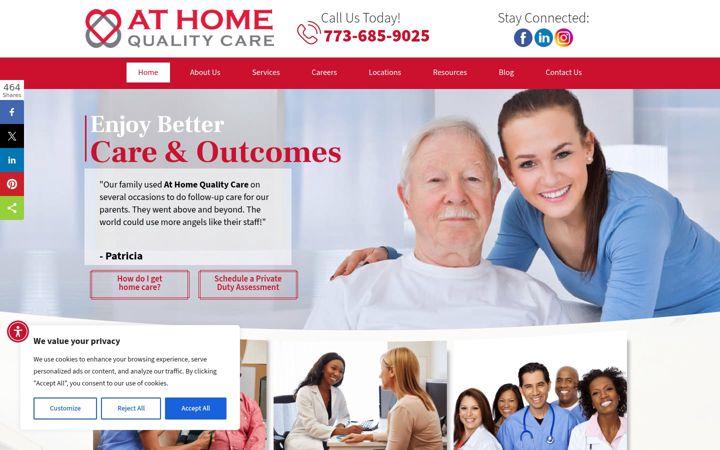 Captura de pantalla de athomeqc.com
