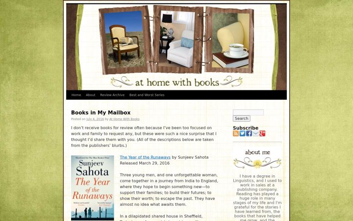 Screenshot of athomewithbooks.net