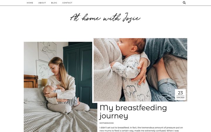 Screenshot of athomewithjosie.co.uk