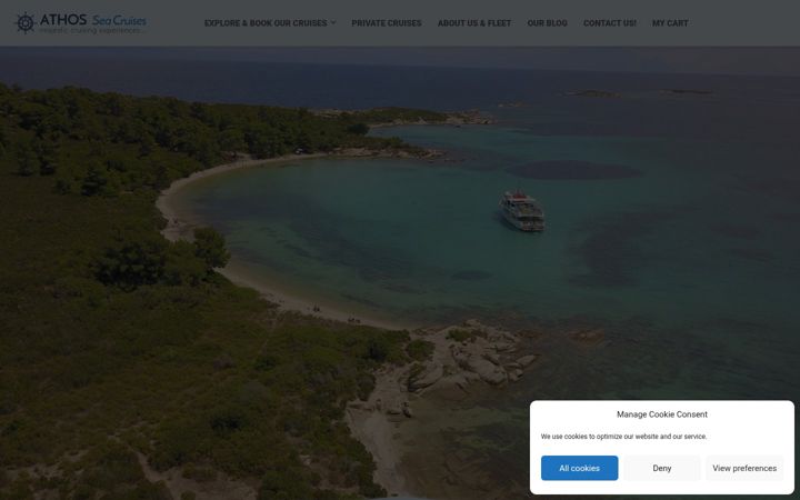 Zrzut ekranu athos-cruises.gr
