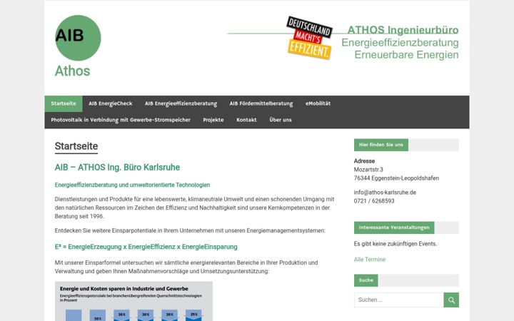 Screenshot of athos-karlsruhe.de