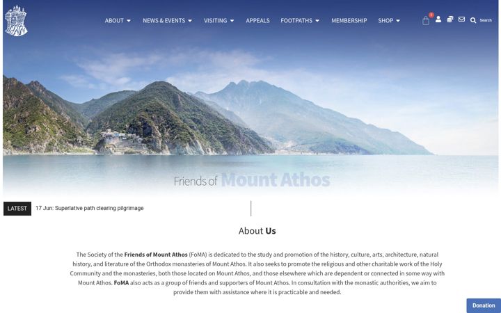 Screenshot of athosfriends.org