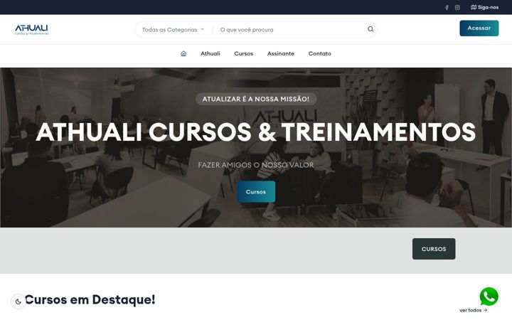 Screenshot of athuali.com.br