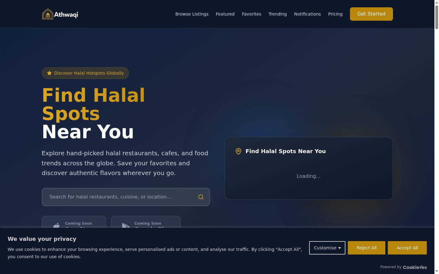 Screenshot tal-banner tal-kunsens muri qabel kwalunkwe interazzjoni