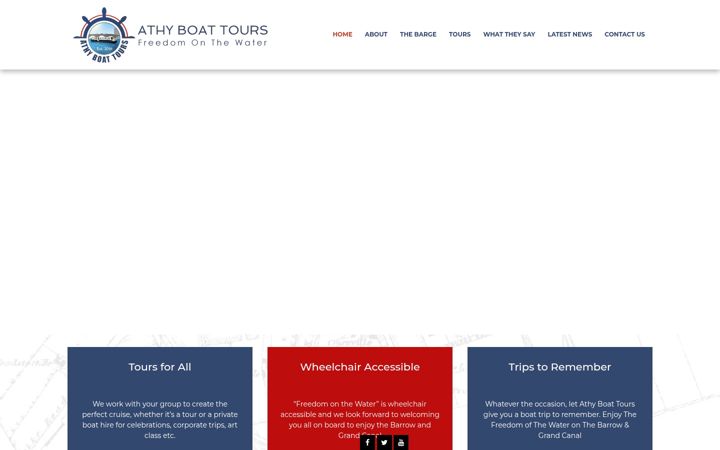 Ekraanipilt saidist athyboattours.com