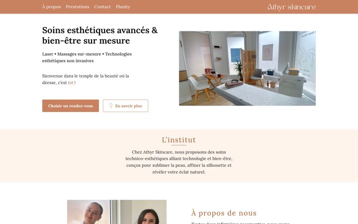 Screenshot of athyrskincare.fr