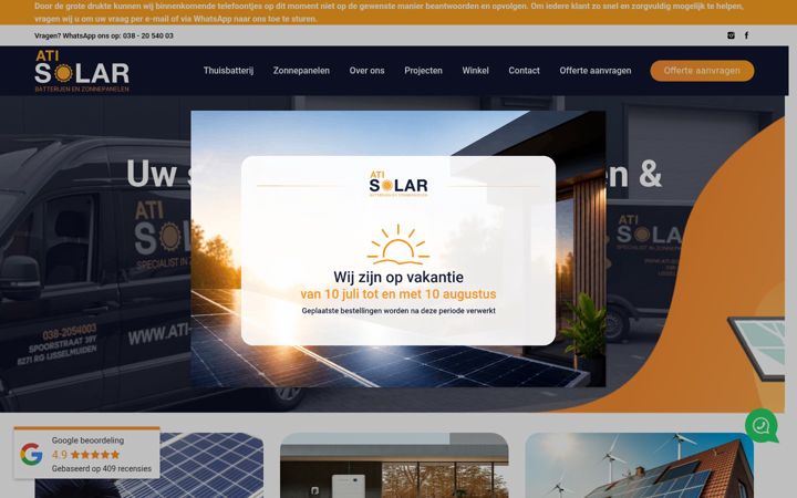 Screenshot of ati-solar.nl