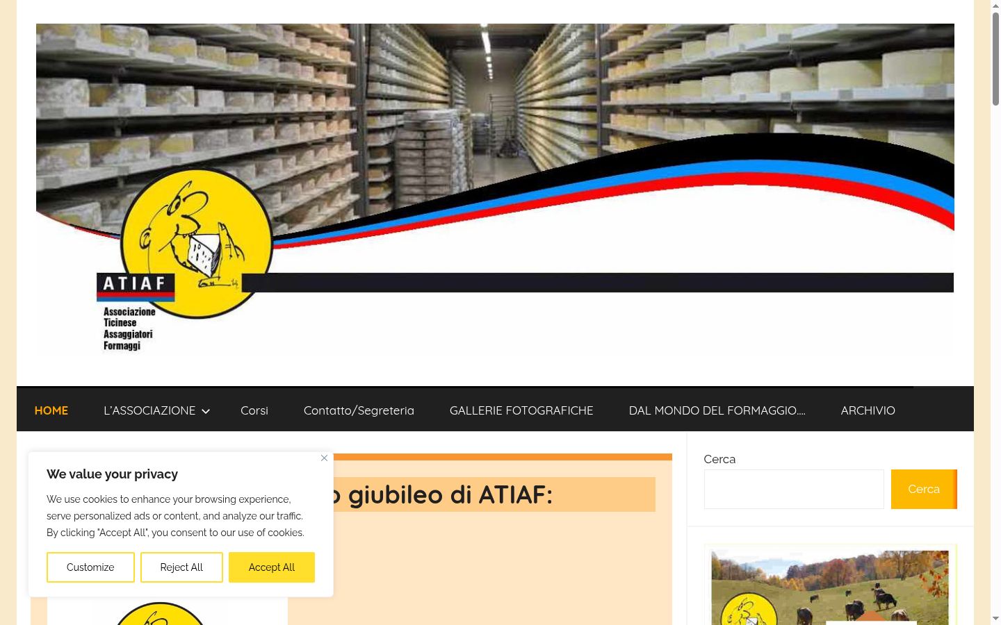 Screenshot des Einwilligungsbanners vor jeglicher Interaktion