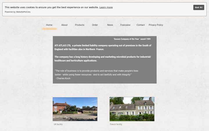 Zrzut ekranu atiatlas.ltd.uk