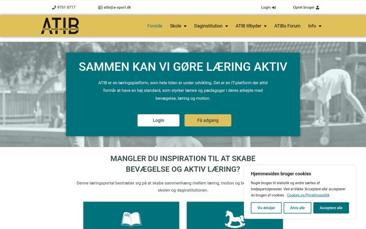 Screenshot of atib.dk