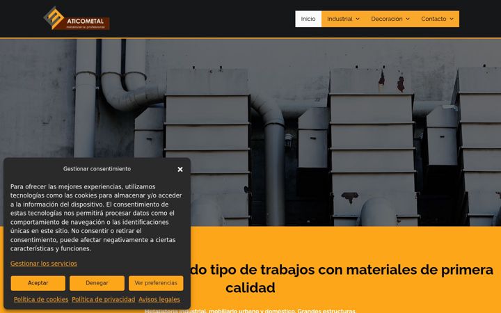 Screenshot of aticometal.com