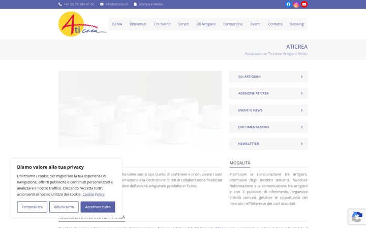 Screenshot of aticrea.ch
