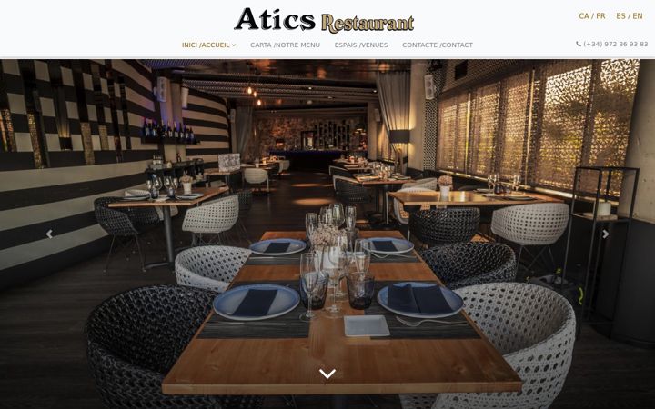 Screenshot of aticsrestaurant.com