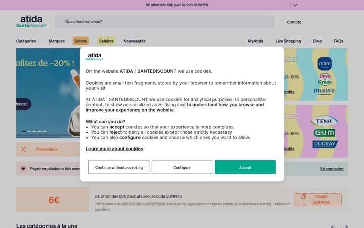 Capture d'écran de atida.fr